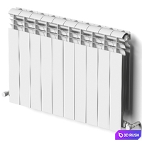 Heating radiator 3D Model Vray, Corona