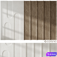 Wall 3D Panel 02 3D Model Corona