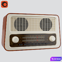 Retro Radio 3D Model Corona