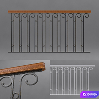 Handrail 3D Model Vray