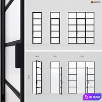 Metal doors in Loft style 3D Model Corona