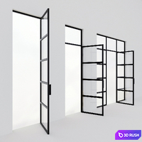 Metal doors in Loft style 3D Model Corona