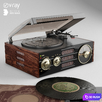 Gramophone 3D Model Vray