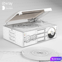 Gramophone 3D Model Vray