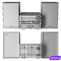Music Center Panasonic SC-PM250EE-S 3D Model Vray, Corona