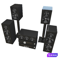 Acoustic system 3D Model Vray