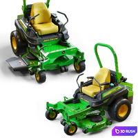 Garden tractor Z994R 3D Model Vray, Corona