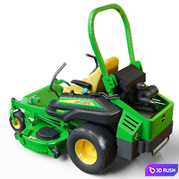 Garden tractor Z994R 3D Model Vray, Corona