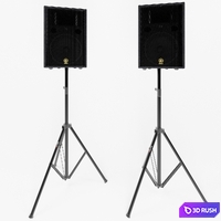Yamaha R115 on a rack 3D Model Corona