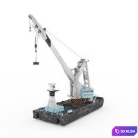 Floating crane Bogatyr 3D Model Corona