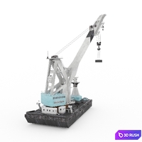 Floating crane Bogatyr 3D Model Corona