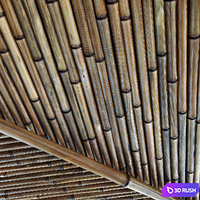 Ceiling bamboo branch low n5 / Bamboo ceiling No. 5 3D Model Vray, Corona