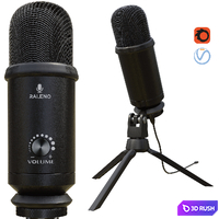 Professional USB Microphone PBR 3D Model Vray, Corona