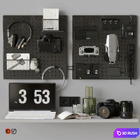 Workspace composition 3D Model Vray, Corona
