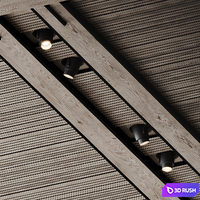 Wooden ceiling design with lighting 3D Model Corona