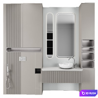 Bathroom furniture N51 3D Model Vray