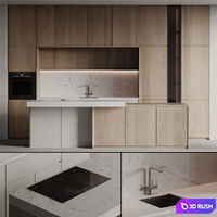 Kitchen 32 3D Model Vray, Corona
