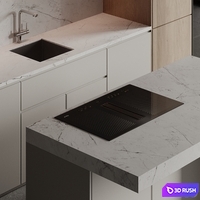 Kitchen 32 3D Model Vray, Corona