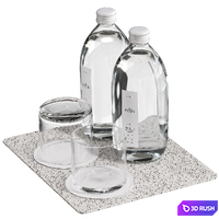 Water bottle and glass NG4 3D Model Vray, Corona