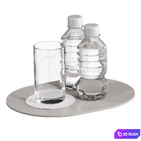 Water bottle and glass NG4 3D Model Vray, Corona