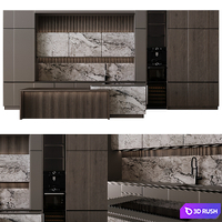 Modern style kitchen 52 3D Model Corona