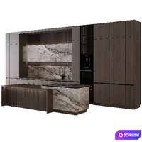 Modern style kitchen 52 3D Model Corona