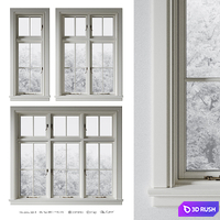 Classic window 4 3D Model Vray, Corona