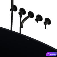 Y 5-Hole Bath Mixer and Shell Wanna by OMNIRES 3D Model Corona