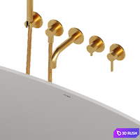 Y 5-Hole Bath Mixer and Shell Wanna by OMNIRES 3D Model Corona
