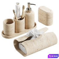 Set of bathroom accessories 3D Model Vray, Corona