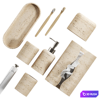 Set of bathroom accessories 3D Model Vray, Corona