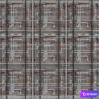 Exposed Ceiling Tile 3D Model Vray