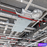 Exposed Ceiling Tile 3D Model Vray