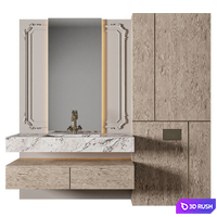 Luxury Bathroom 414 3D Model Vray, Corona