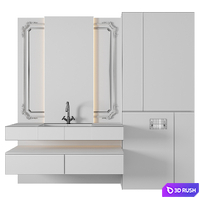 Luxury Bathroom 414 3D Model Vray, Corona