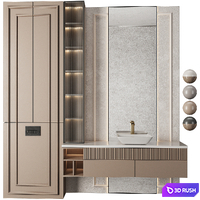 Bathroom Furniture 14 3D Model Vray, Corona