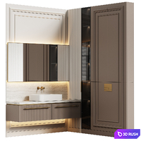 Bathroom furniture 10 in modern classic style 3D Model Vray, Corona