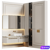 Bathroom furniture 10 in modern classic style 3D Model Vray, Corona