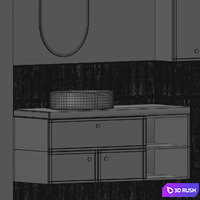 Bathroom furniture 001 3D Model Corona