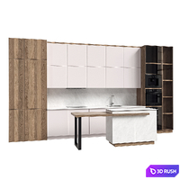 OM Kitchen Moderno 10 3D Model Corona