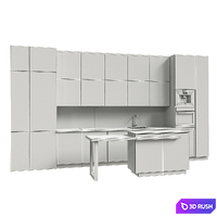 OM Kitchen Moderno 10 3D Model Corona