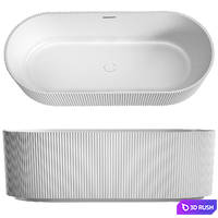 Acrylic bathtub ABBER AB9325-1.7 3D Model Vray, Corona