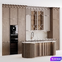 Kitchen in neoclassical style 68 3D Model Corona