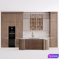 Kitchen in neoclassical style 68 3D Model Corona