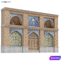 Arabic-Turkish-Persian - 3D element of Qajar style set 514 3D Model Vray, Corona