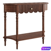 Litfad - Live Edge Console Table with 1 Drawer 3D Model Vray, Corona