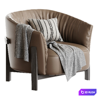 Leopold armchair by Poliform 3D Model Vray, Corona