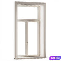 Classical Window 3D Model Vray, Corona