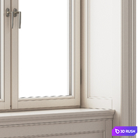 Classical Window 3D Model Vray, Corona