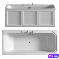 Butler &amp; Rose Art Deco Double Ended Straight Bath - 1800 x 800mm 3D Model Corona